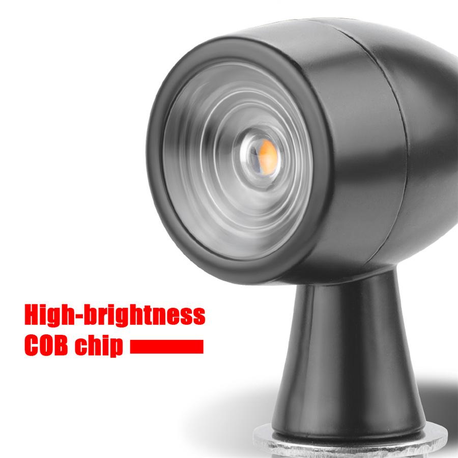 8mm Aluminum Motorcycle Mini LED Turn Signal Light Bullet Moto Flashing Light Cl