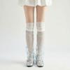 Knee High Loose Socks Foot Cover Korean Style Mesh Boots Cover Bow Lace Leg Sleeve  Streetwear