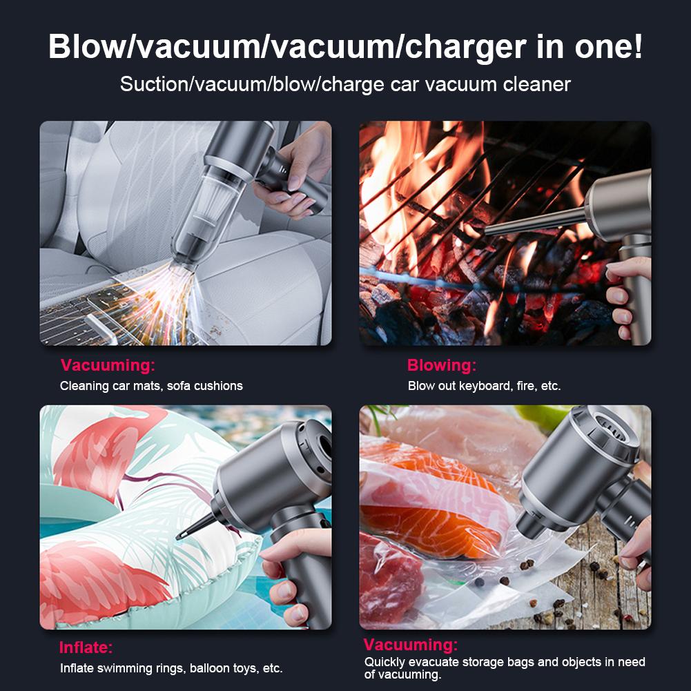 Mini Vacuum Cleaner USB Rechargeable Cordless Handheld Vacuum Cleaner 16000Pa Portable Dust Collector 2000mAh for Household Auto