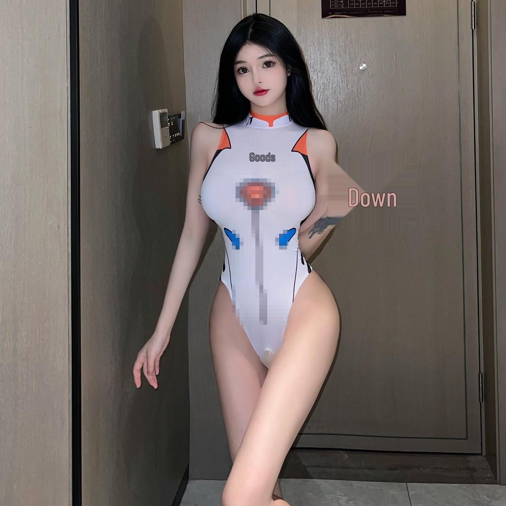 Anime-Inspired Lingerie Bodysuit: Temptation Swimsuit for Cosplay Parties, Free Size
