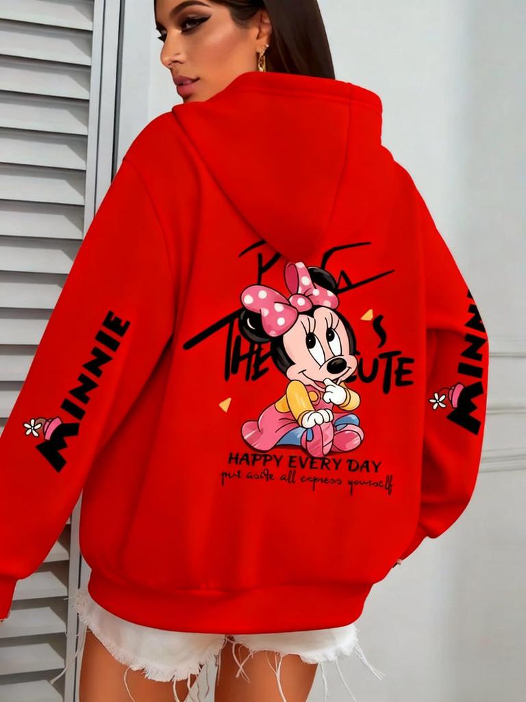 Υπερμεγέθης Vintage Disney Μπλούζα Πουλόβερ με Μοτίβο Μίνι Γυναικεία Ανδρική Καθημερινή Φούτερ Μπλούζα Streetwear Μόδα Τοπ Εαρινή Φθινοπωρινή Μόδα