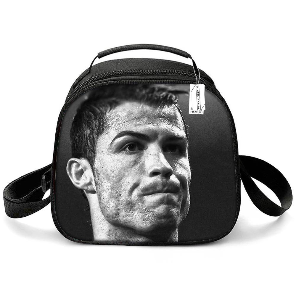 Messi & Ronaldo World Cup Kids' Lunch Bag - Insulated Handheld Picnic Bag for Students