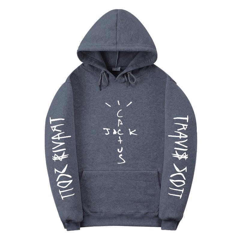 Trendy mikina Travis Scott Street Style s horkotiskovým designem