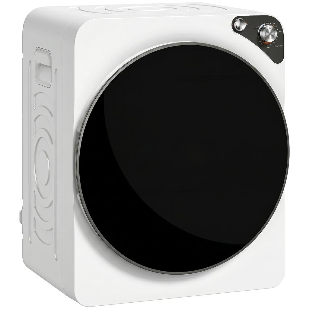 5kg Vented Tumble Dryer, 1000W Compact Tumble Dryer with 5 Drying Modes, Stainless Steel Tub, White