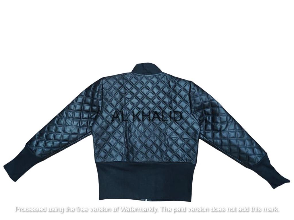 Stylowa Czarna Pikowana Skórzana Kurtka Damska Gorąca Jagnięca Kurtka Bomberka Bikerka