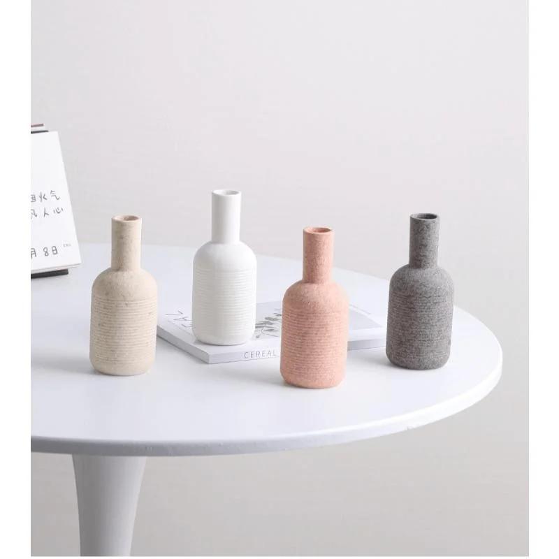 NEW Modern Nordic Vase Ceramic Flower Pot Home Living Room Decoration Office Desktop Ornaments Flower Arrangement Art Decor