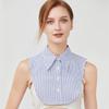 Stripes False Collar Detachable Lapel Half Shirt New Fake Collar  Women Girls