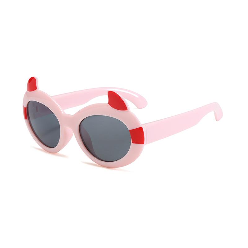 New little devil funny children's sunglasses personality cool cute anti-ultraviolet sunglasses for boys and girls concave shape