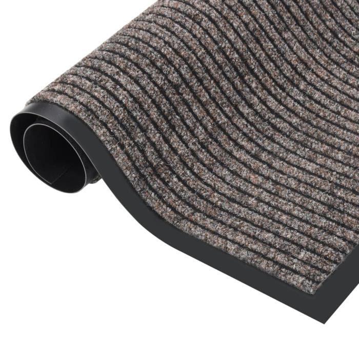 VidaXL Paillasson rayé Beige 80x120 cm