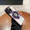 Applicable To IPhone 16 Mobile Phone Case Magnetic Suction Bracket Transparent Electroplating 14 Apple 15 Pro Protective Case 3 with Lens Film