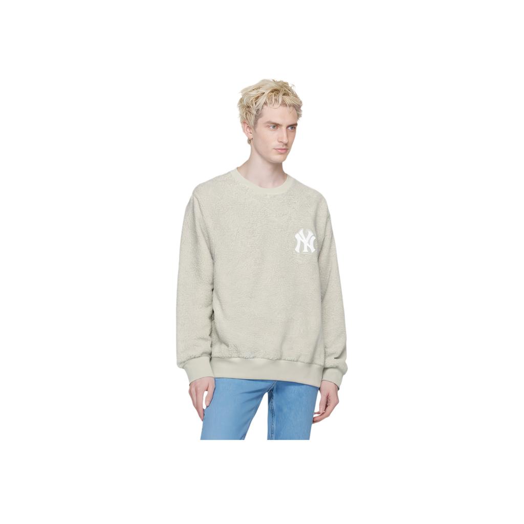 New MLB New York Yankees Sweatshirts Unisex Ecru 31MTF2061-50B