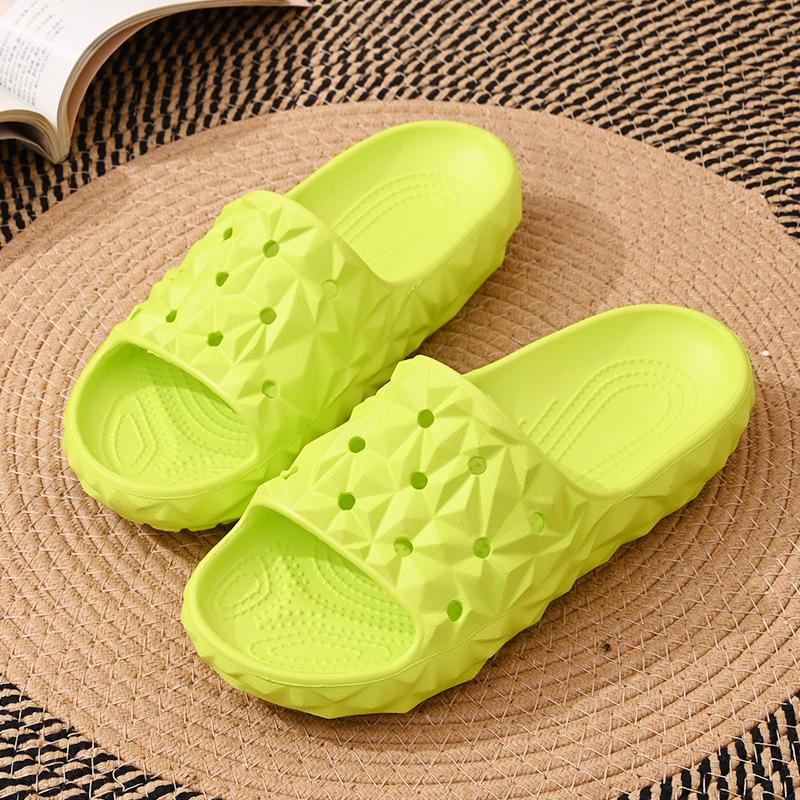 Fashion SmilePoP Men Sandals Summer New Waterproof Geometric Slide Outdoot Soft Beach Sandals Vacation Casual Couple Nonslip Home Slides