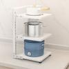 Free Layering Cabinet Layered Pot Rack Carbon Steel Table Corner Holder  for Home