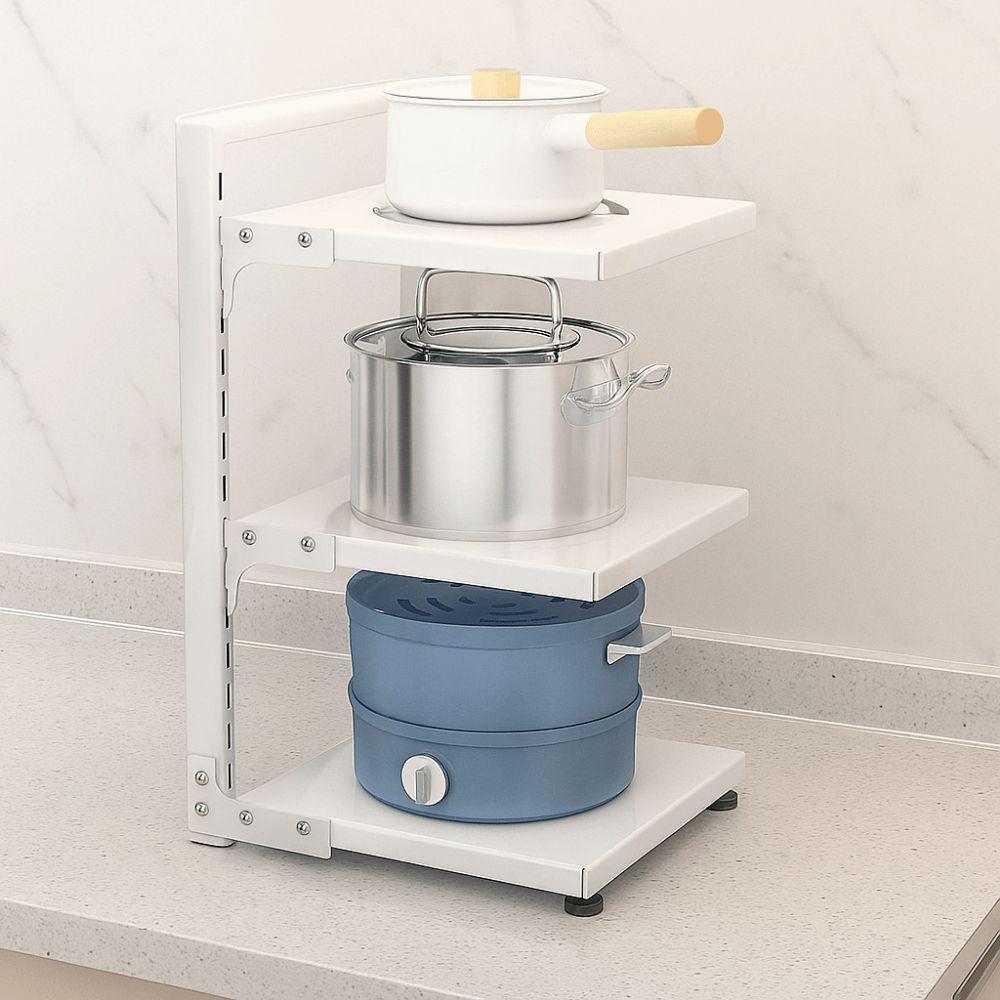 Free Layering Multi-layer Storage Racks Adjustable Pot Storage Rack Sink Storage Organizer  Kitchen