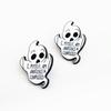 10Pcs Halloween Ghostly Brooch Lapel Pin Decorative Metal Brooch Pin For Halloween Costume Jackets Bag Decoration