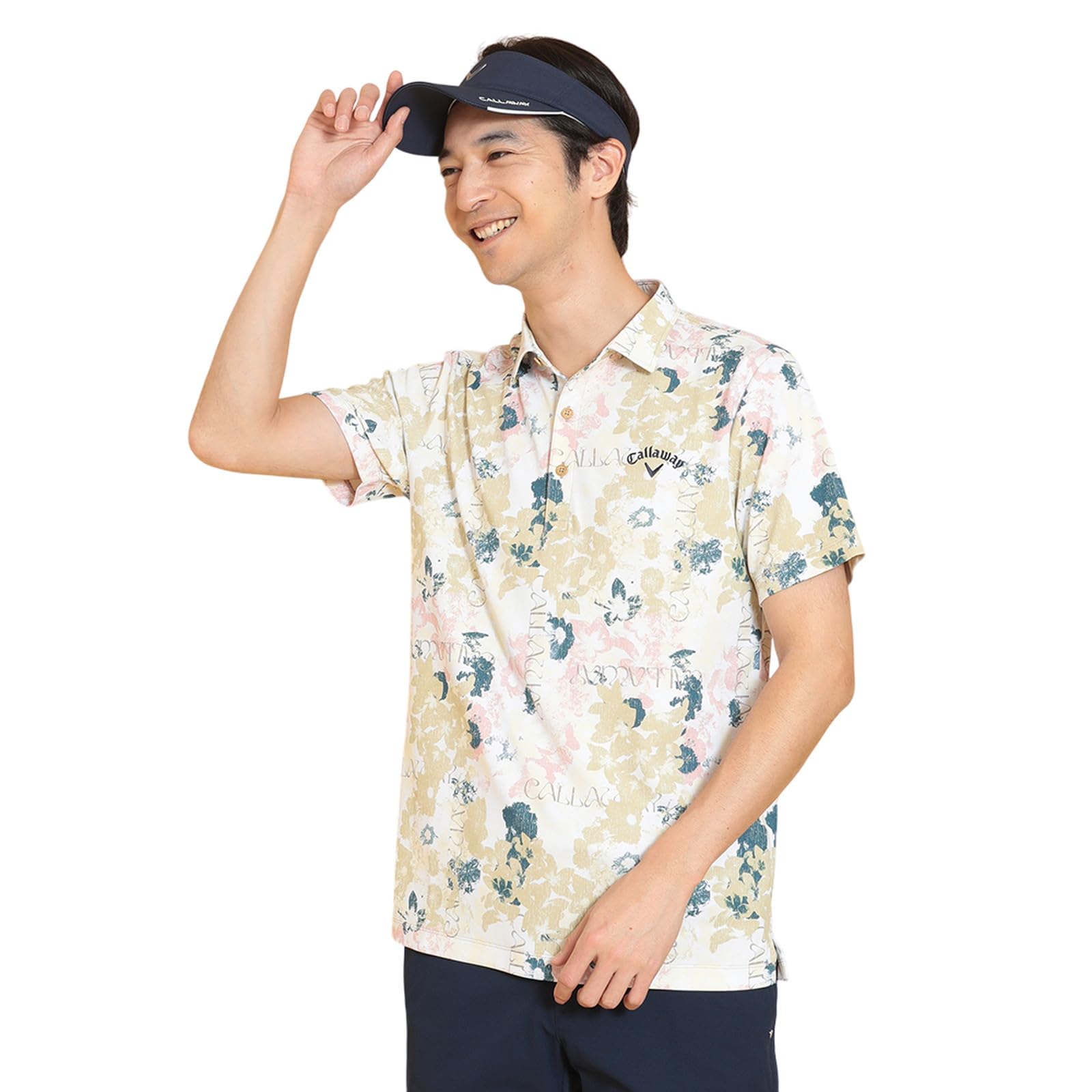 

Рубашка-поло с коротким рукавом Quick Cool для гольфа C25134125 L [Callaway] Мужская (Впитывающий пот, сушка, подкладка) / / 1040_Бежевый