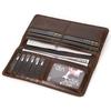 Genuine Leather Long Bifold Wallet for Men Classic Clutch Wallet with Phone Pocket Multi Card Slots Large Capacity Men Purse for Daily Use