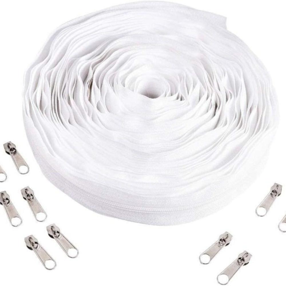 Contrast Color Bag Zipper Set 5m Zipper 5 Zipper Puller Slider Closure Zip Sewing Accessories