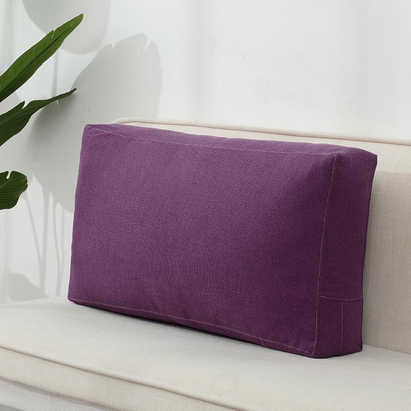 

Чехол для диванной подушки из хлопка и льна в скандинавском стиле, защитный чехол для поясницы, однотонный, простой чехол для украшения дома 60x40x15