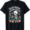 Död inuti Växande Utanför Skelett med Krukväxter T-shirt(1)