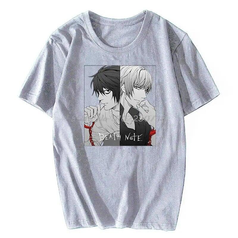 Death Note Summer Unisex Female T-shirt Tops Short Sleeve Fashion Cotton T-shirt Hip Hop Tees Anime Tops Oversized Streetwear