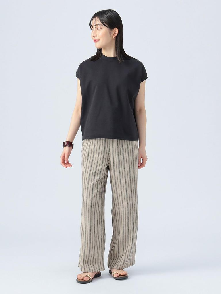 Beams Heart TEE High Neck French Pullover Black One Size S/S Women's