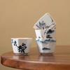 Hand-Painted White Porcelain Tea Cup Chinese Style Guochao Tea Cup Household Chinese Style Tea Cup Master Cup Personal Tea Cup