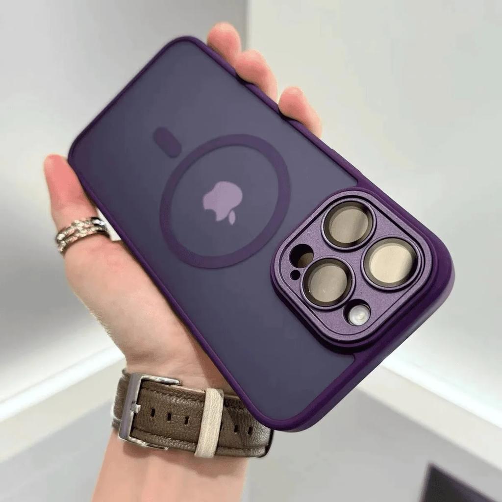 Luxury Magsafe Matte Transparent Phone Case For iPhone 11 12 13 14 15 16 Pro Max Plus Magnetic Clear Bumper Cases Cover