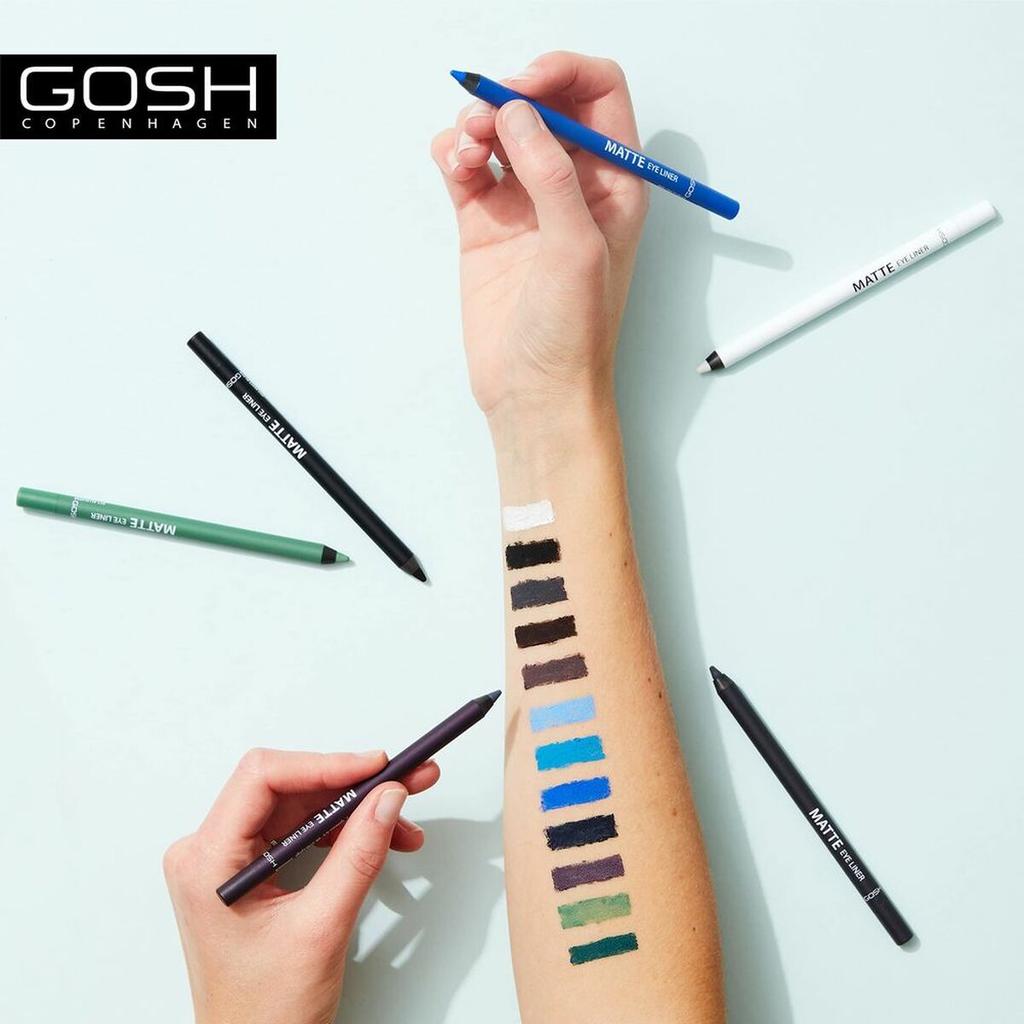 Gosh, Eyeliner Pencil, Pure vegan, Eyeliner, Matte, Liquid Eyeliner, 002, Matt Black, 1.2 g