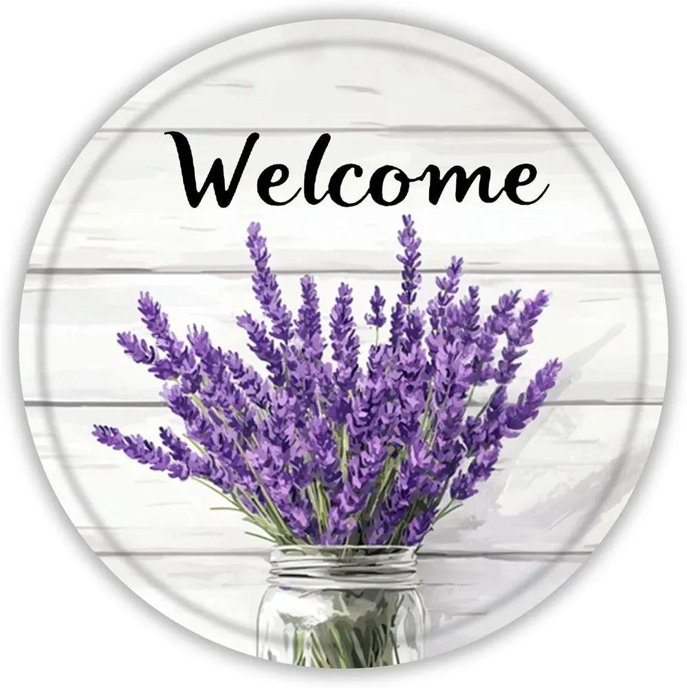 Retro Wild Flowers Butterfly Tin Sign 20x20cm, Rustic Aluminum Wall Art
