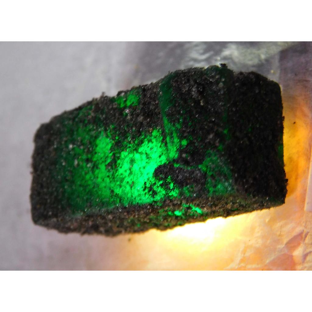 Green Emerald 68.7 Ct Genuine Natural Dyed Rough Uncut Loose Gemstone CERTIFIED