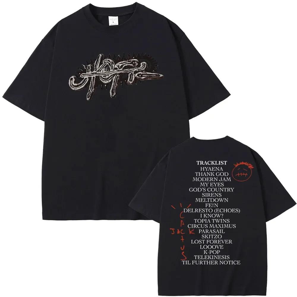 

Rapper Cactus Jack Tshirt UTOPIA Album Graphics T-shirts Men s Hip Hop Pure Cotton Tees Male Casual Oversized T Shirt Streetwear S