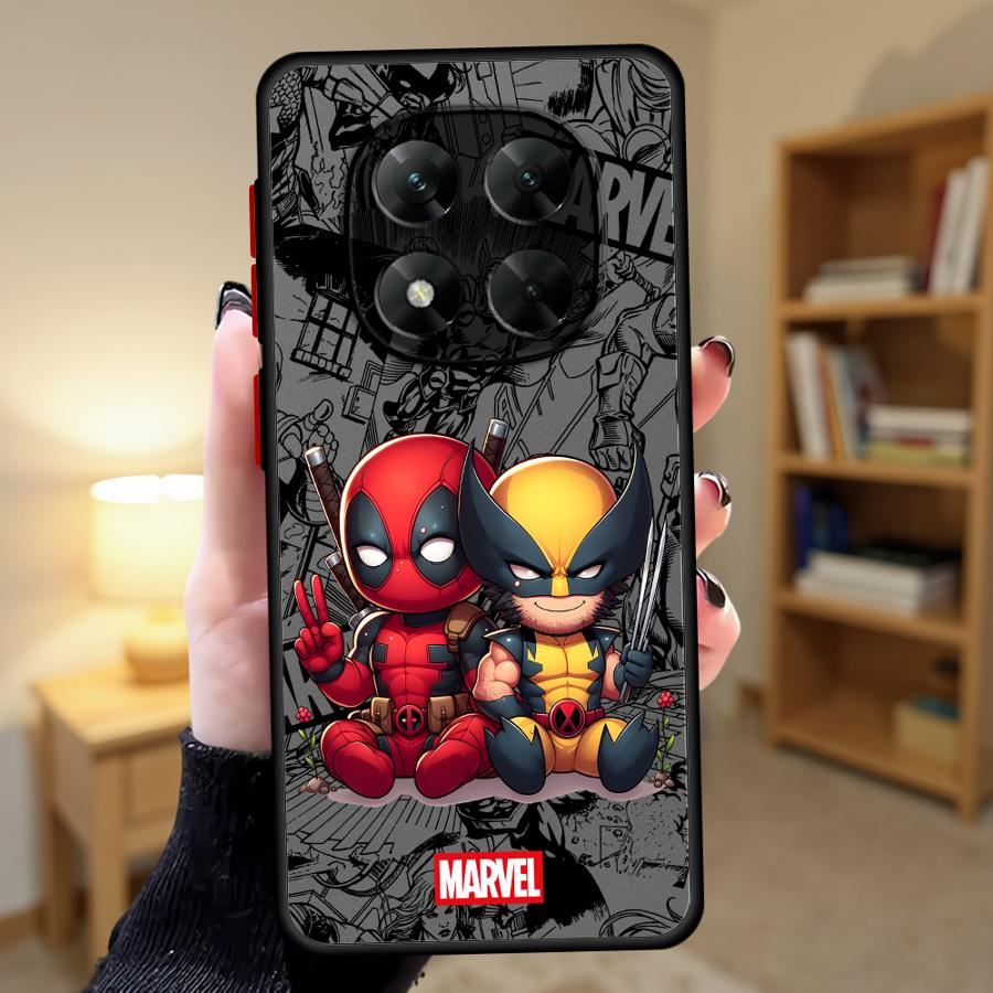 Funda Phone Cover Case for Xiaomi Redmi Note 14 12 A4 10 13 Pro Plus 9S 11 13C 14C Marvel Deadpool Wolverine Love