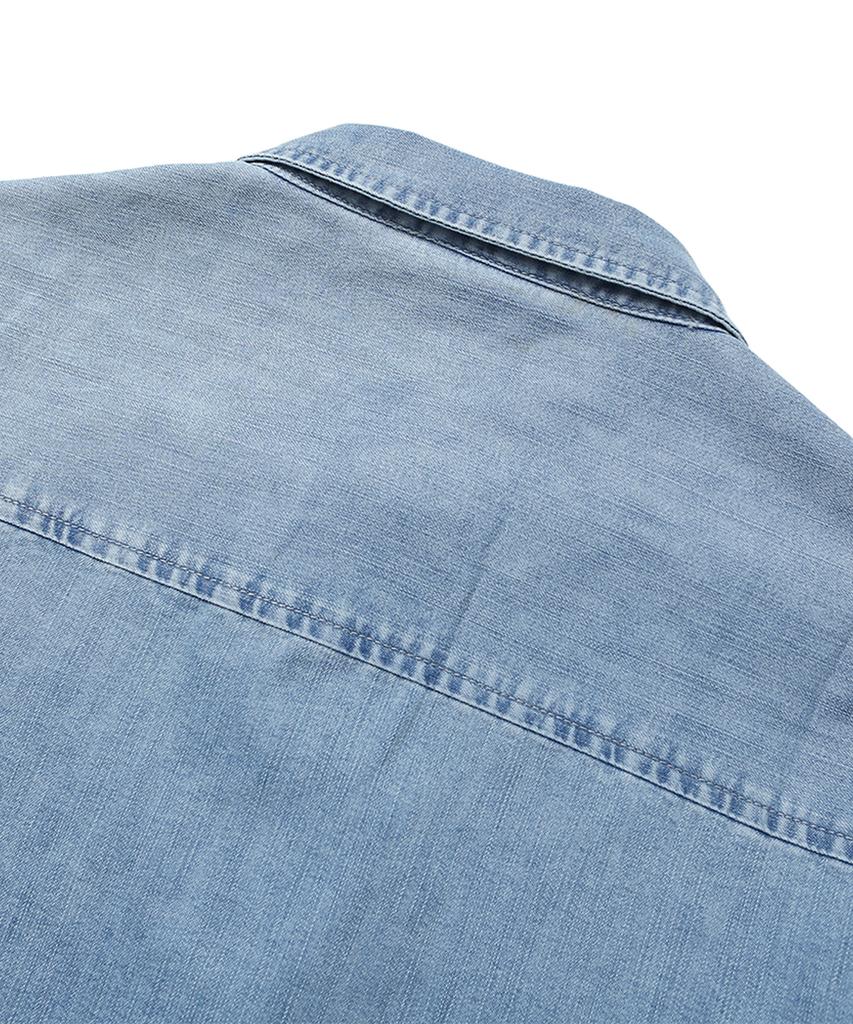 UCLA Oversized Denim Shirt [Lt-Indigo](Uz3Ls01_03)