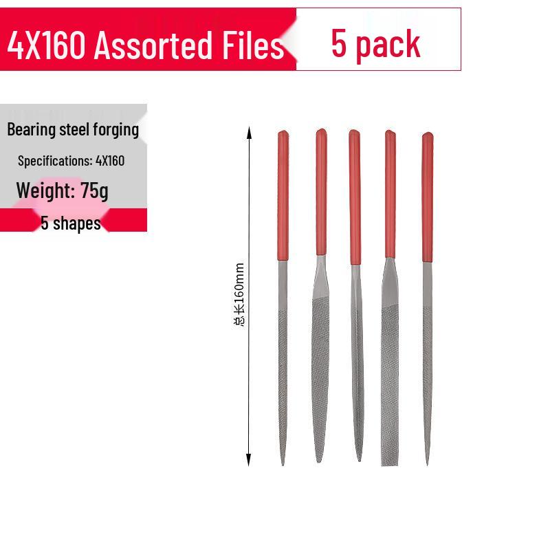 10-Piece Mini Triangular File Set for Woodworking & Metal Grinding Tools