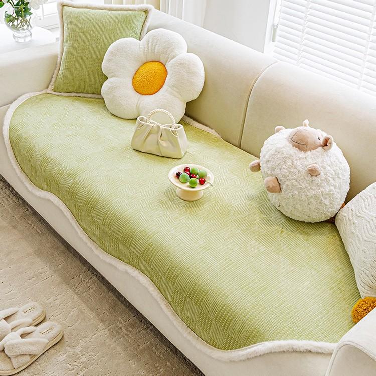 Cream Wind Special-Shaped Sofa Seat Cushion Universal In All Seasons Irregular Sofa Full Cover Summer New Non-Slip And Anti-Cat Scratch
