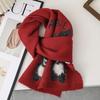 Korean knitted cartoon koala cashmere autumn and winter students thickened warm atmosphere koala versatile scarf scarf women