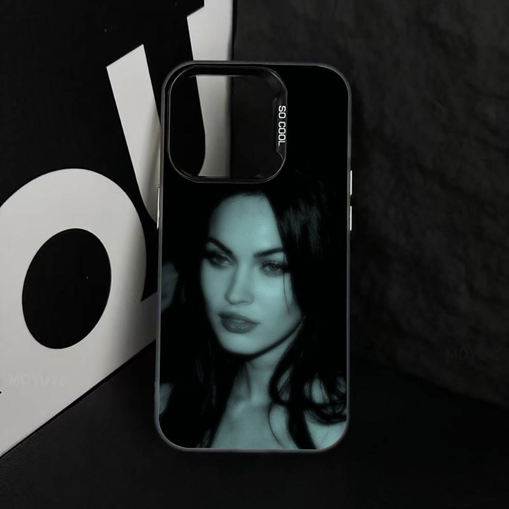 

Actress M-Megan F-Fox Phone Case For iPhone 17,16,15,14,13,12,11 Plus,Pro Max,XS,Colorful Silver Phone case Funda Cover iPhoneXSMAX