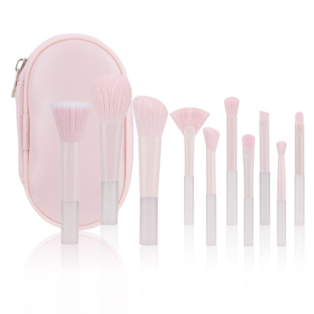 New Mini Makeup Brush Set 10PCS Eyeshadow Loose Powder Brush Travel Portable Soft Hair Makeup Tools Christmas Gift