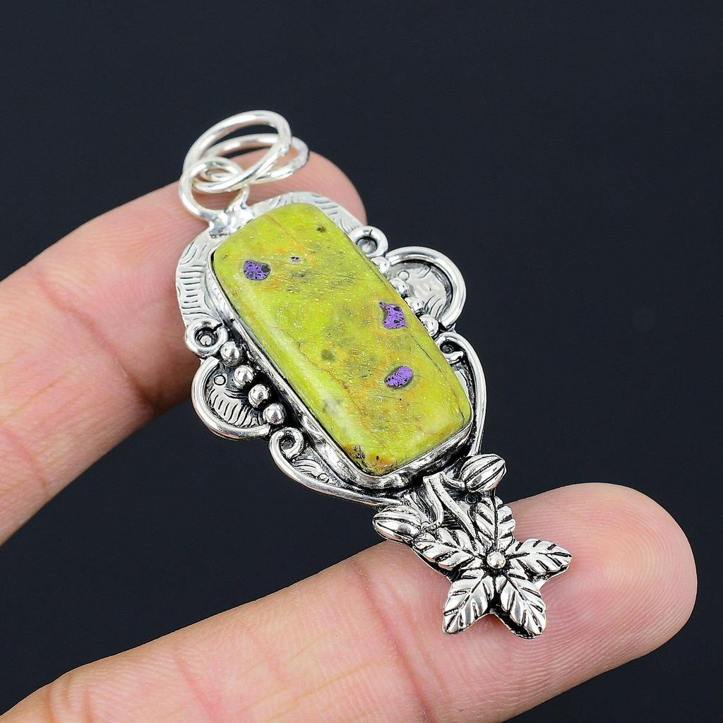 Friendship Day Sale 925 Sterling Silver Natural Atlantisite Flower Wife Pendant