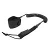 Surfboard Leash High Elasticity TPU Black   Coiled Surfing Leg Rope for Paddleboards Longboards
