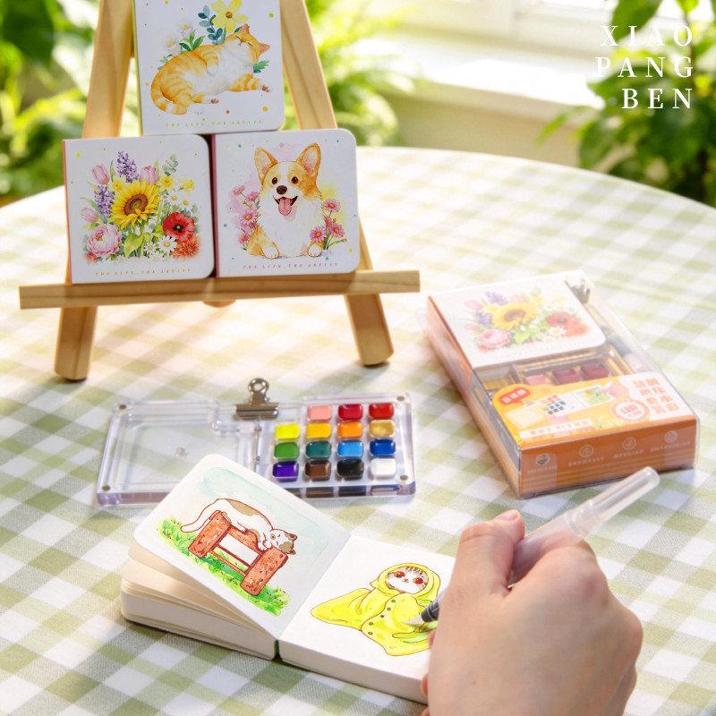 Libro da Colorare Spesso Feile Bird per Bambini con Linee ad Acquerello e Matite Colorate per Alleviare lo Stress