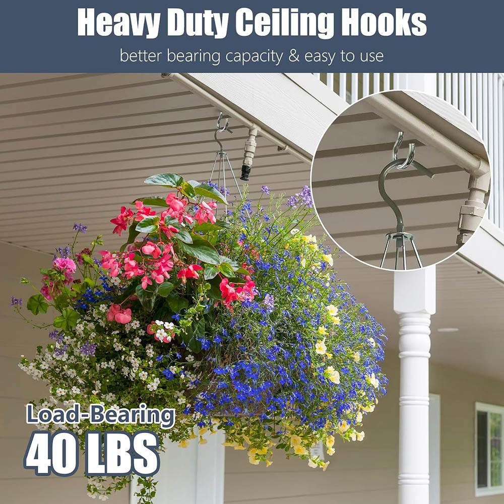 10 Stück/Packung Schraubhaken Blau Verzinkter Stahl 10-16# Schwerlast-Einschraubhaken Deckenhaken Küchenschrankhaken 1-8# Haken für zum Aufhängen von Pflanzen