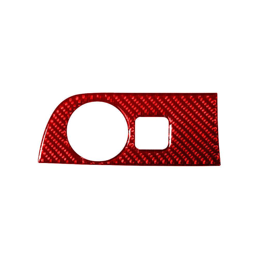 Red Carbon Fiber Interior Headlight Control Cover Trim For Dodge Durango