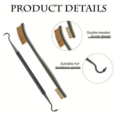 3/4/7PCS Double Ended Wire Brush Nylon Hook Brush Cleaning And Picking Tool Reusable Polishing Brush Household Car Cleaning