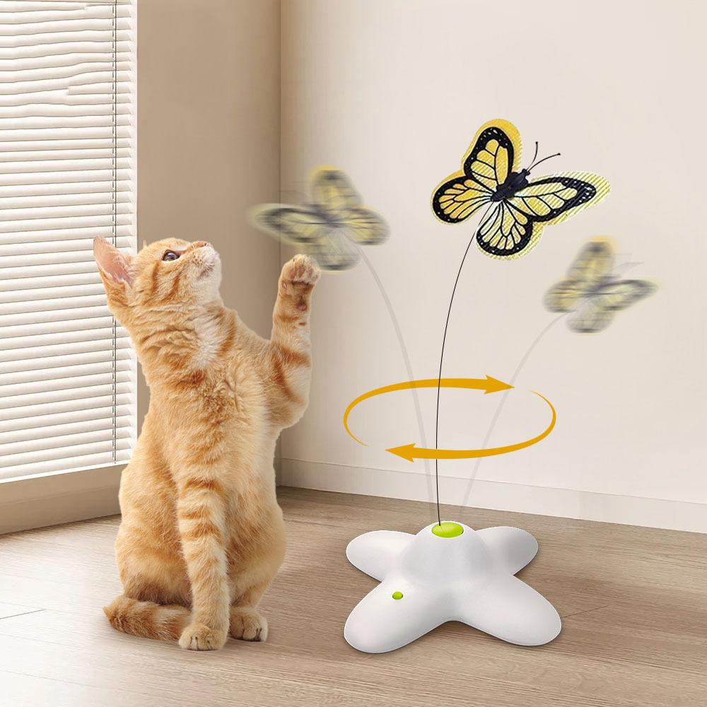 

Electronic Toy Interactive Butterfly Automatic Stimulating Toys For Indoor Cats S білий