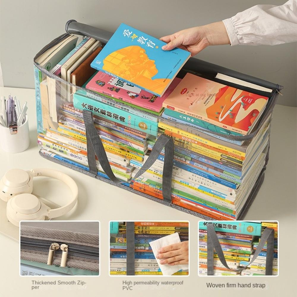 Waterproof Collapsible Pouch Large Capacity Books Collection Container  Student