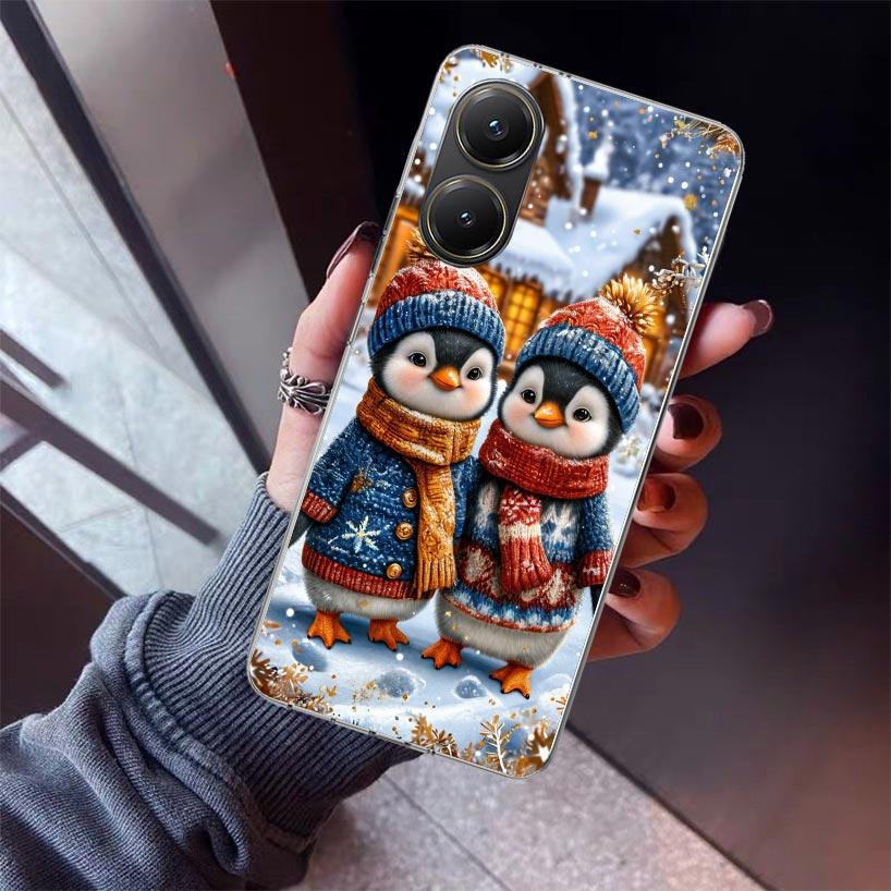 

Christmas Penguin Phone Case For Xiaomi Poco X7 X6 X5 Pro F7 Ultra Redmi 15C 15 13 13C 12 12C 10 10A 10C 9 9A 9C 9T Shell Poco X Redmi 10