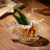 3D Fish-shaped Glass Thick Cocktail Cup Unique Pufferfish-shaped Glass Cup  Home Bar