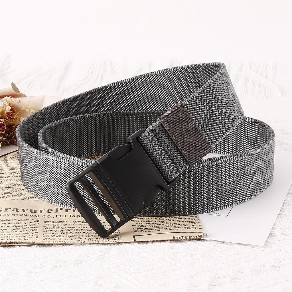 Imitation Nylon Belt Men'S Trendy Men'S Adjustable Casual Braided Belt Tactical Belt Classic Plastic Buckle